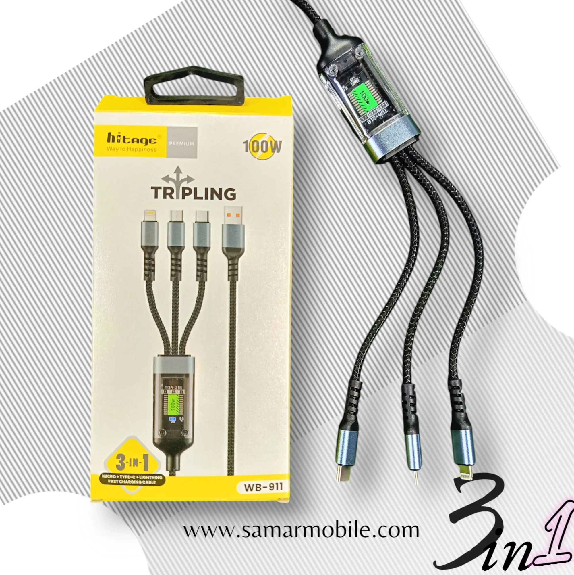 Hitage WB-911 3in1 Datacable